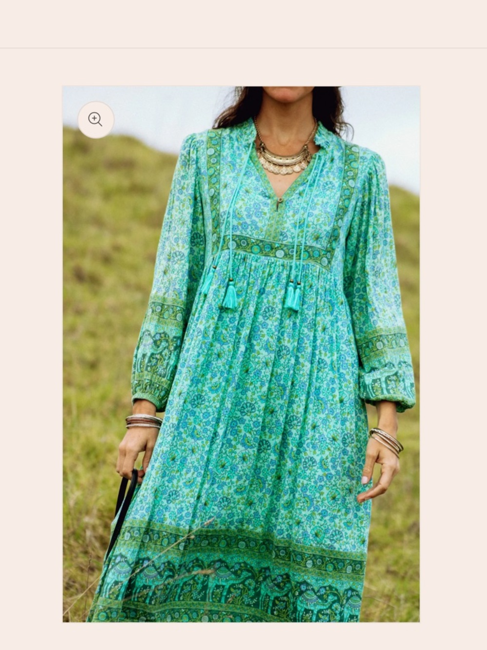 Spell & The Gypsy Collective Sundown Boho Floral Long Sleeve Midi Dress Sz XS - Picture 3 of 15